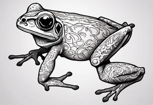 cybersigilism common coqui sitting on flor de maga tattoo idea