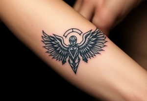 Powerful archangel, warrior, holy angel army tattoo idea