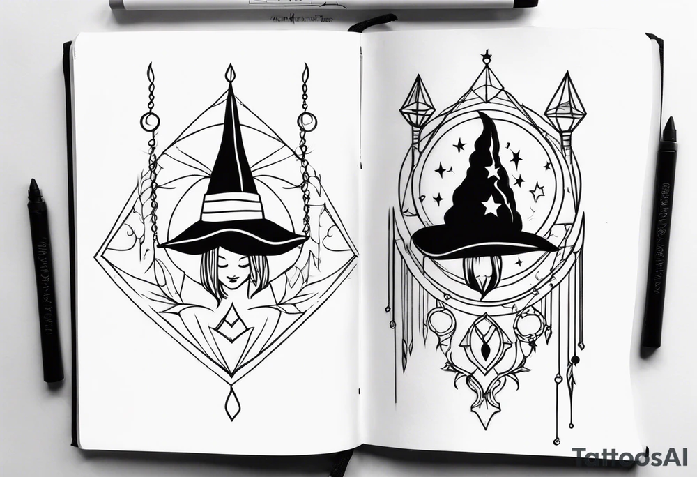 Witchy tattoo idea