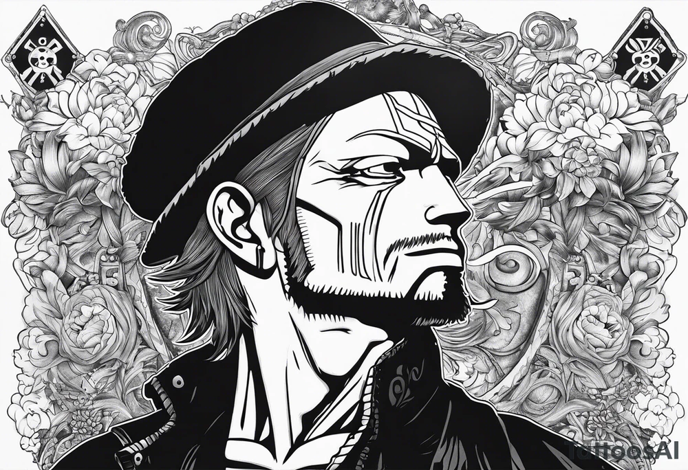 Shanks from the one piece anime tattoo idea