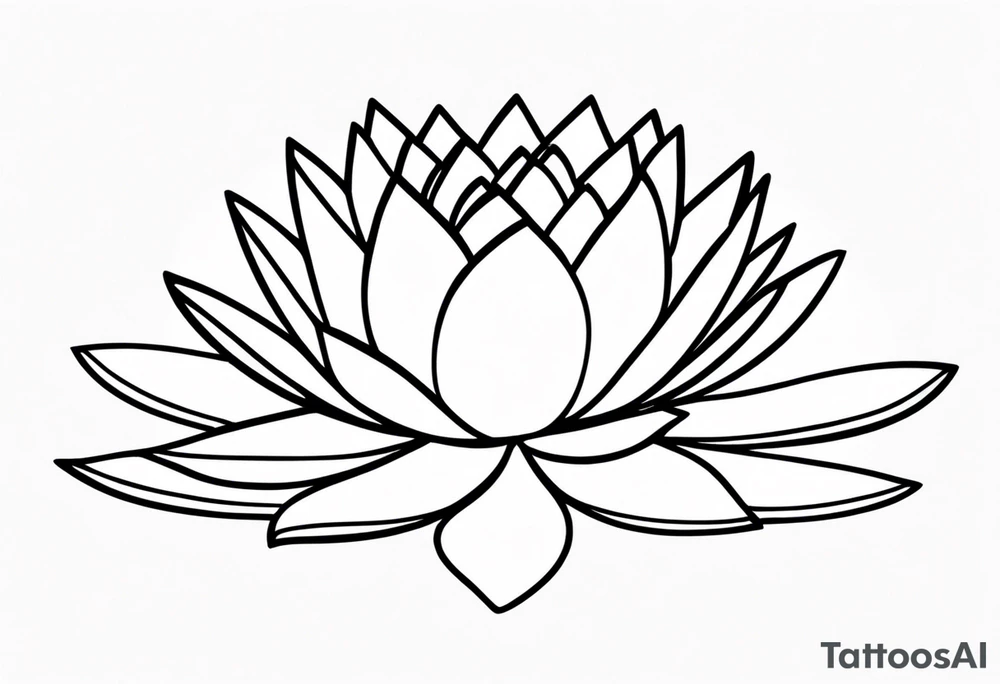 a single simple
 water lily. small tattoo idea
