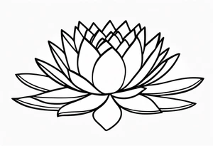 a single simple
 water lily. small tattoo idea