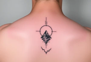negative space tattoo inspired by the space and time tattoo idea