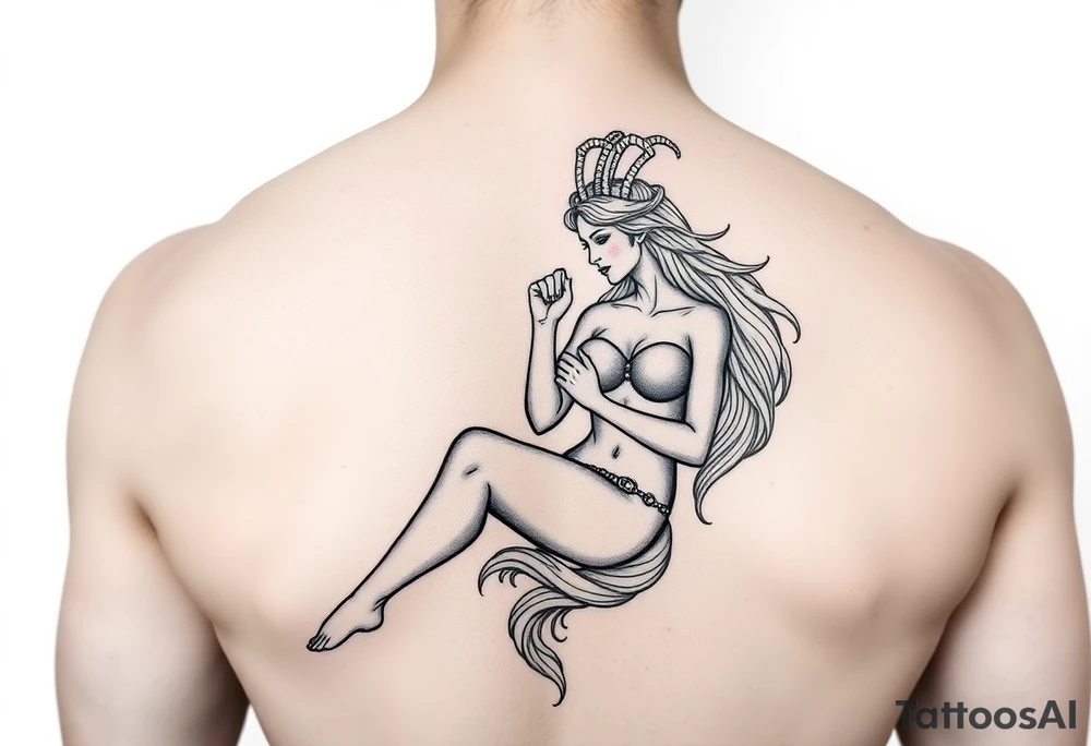 Male capricorn holding female virgo tattoo idea