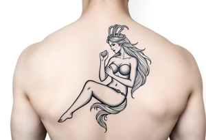 Male capricorn holding female virgo tattoo idea