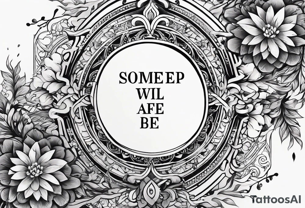a one or two line script of the sentence 'Someday we will all be Free' tattoo idea