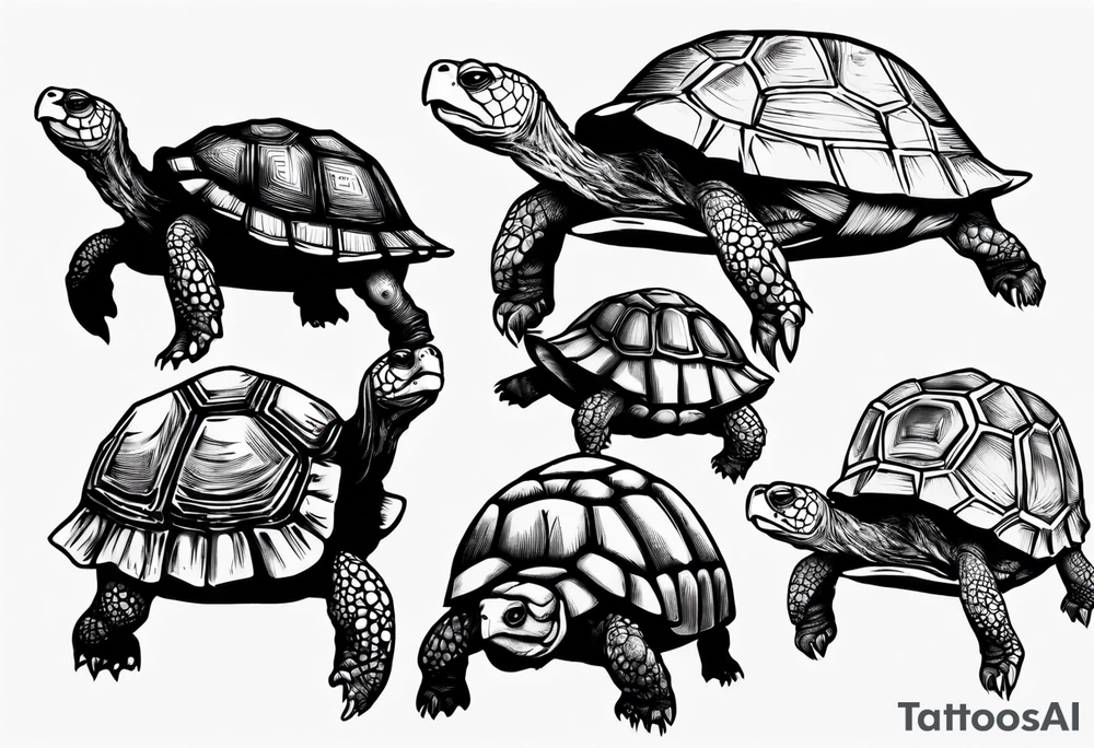 Slow tortoise tattoo idea
