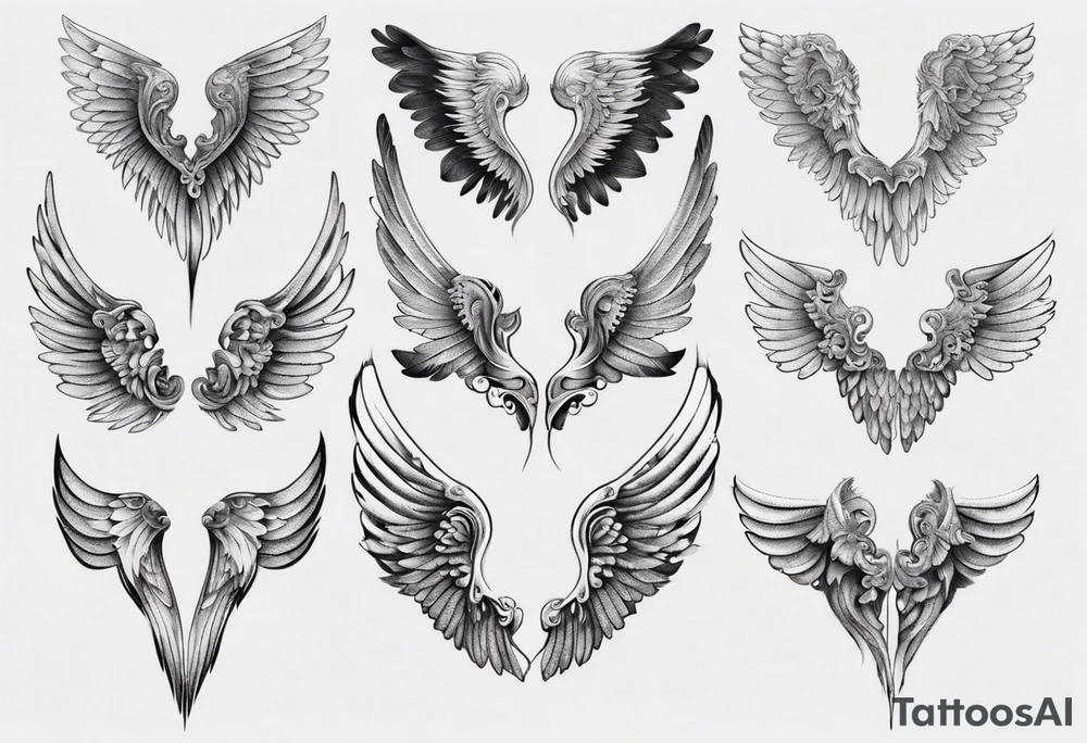 angel wings tattoo idea