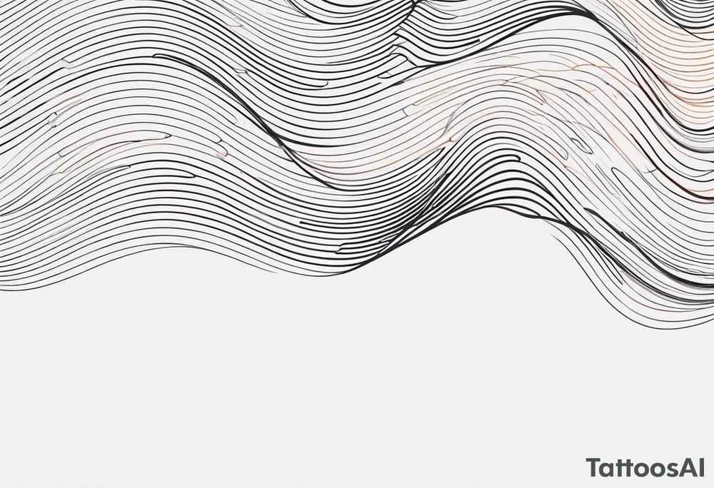 Wavy lines tattoo idea