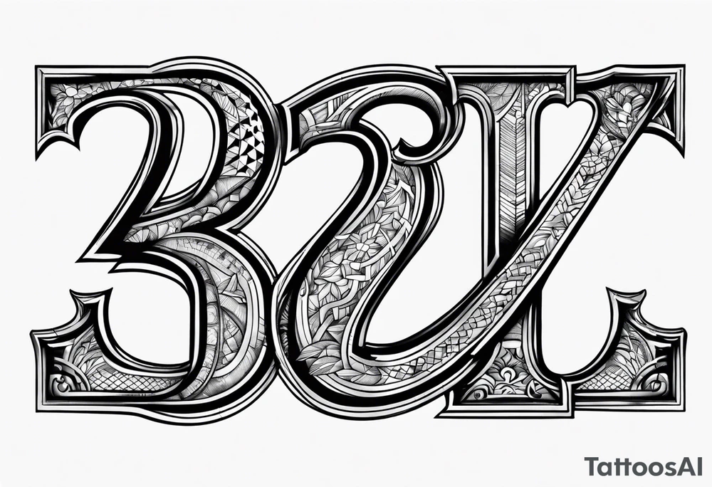Letters 327 tattoo idea