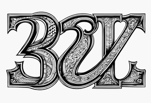 Letters 327 tattoo idea