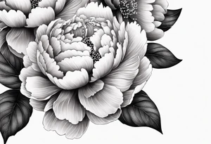 peony flowers tattoo idea