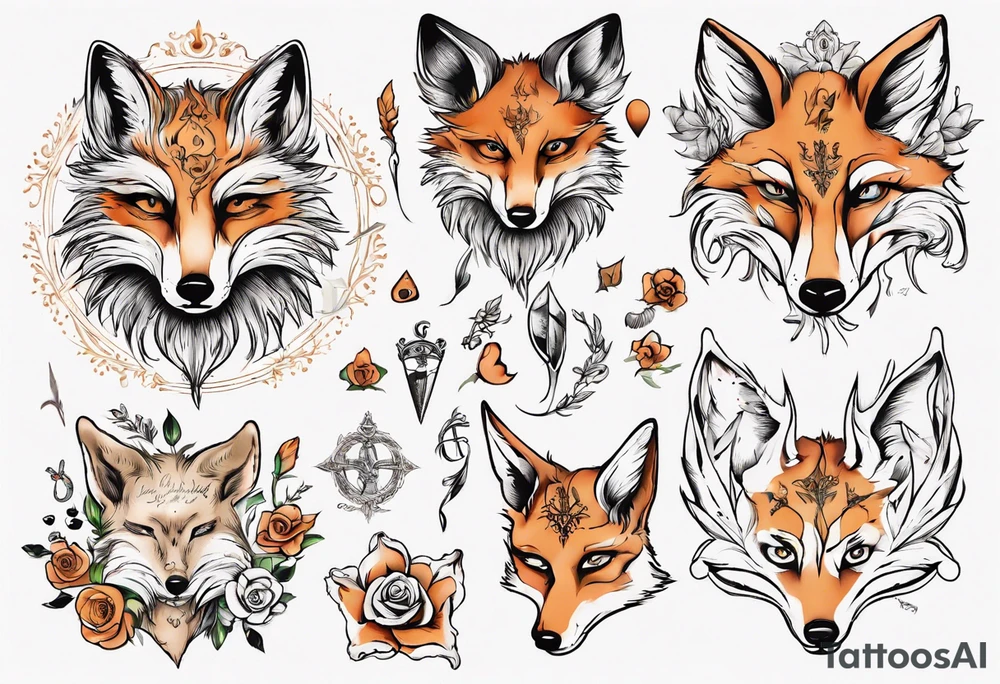 sapere aude  schrift und 
fuchs tattoo idea