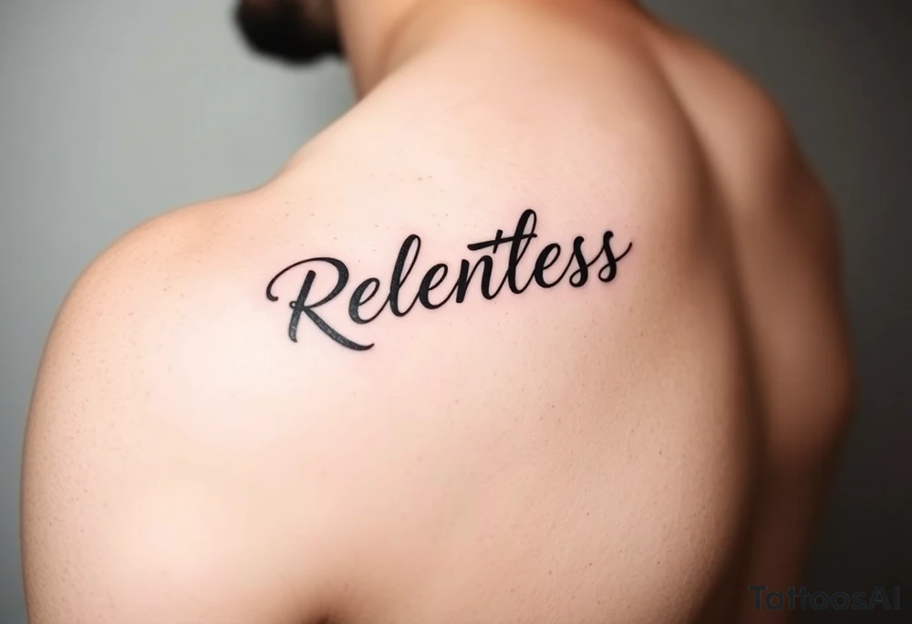 tatoo on a wrist representing "relentless" tattoo idea