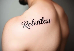tatoo on a wrist representing "relentless" tattoo idea