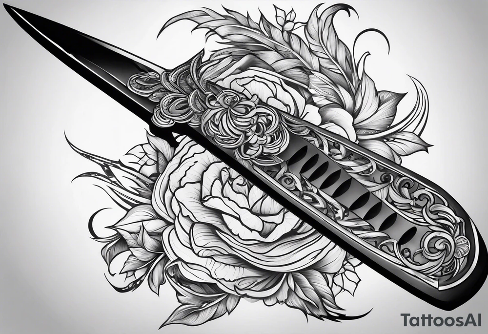 A long skinny blade tattoo idea