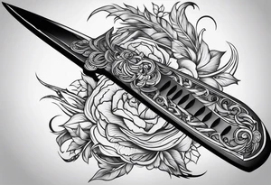 A long skinny blade tattoo idea