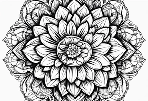 flower burst tattoo idea