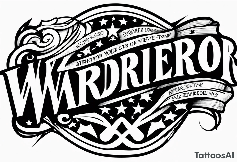 Wounded warrior tattoo idea