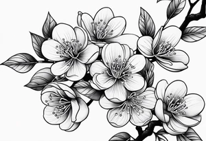 Plum blossoms tattoo idea