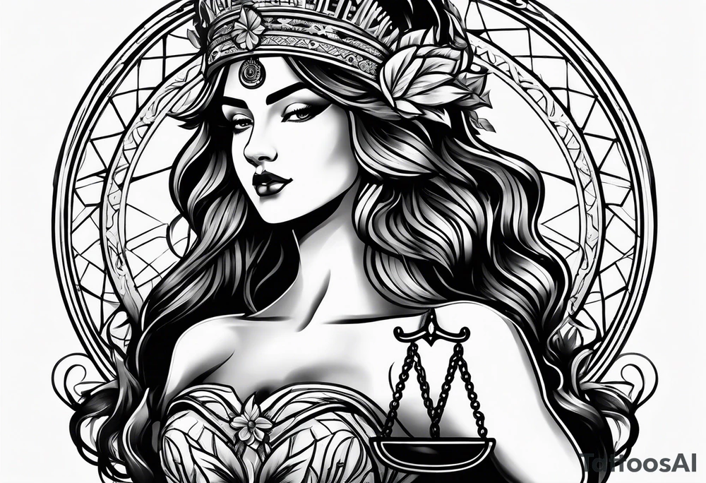 justice symbol tattoo idea