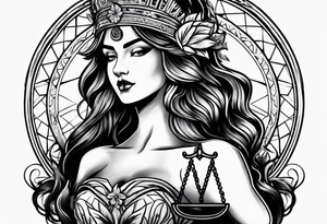 justice symbol tattoo idea