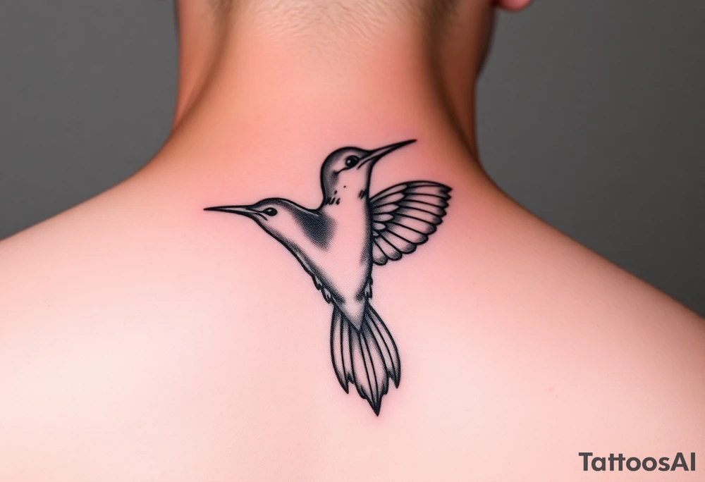 Small memorial tattoo with hummingbird for mom tattoo idea