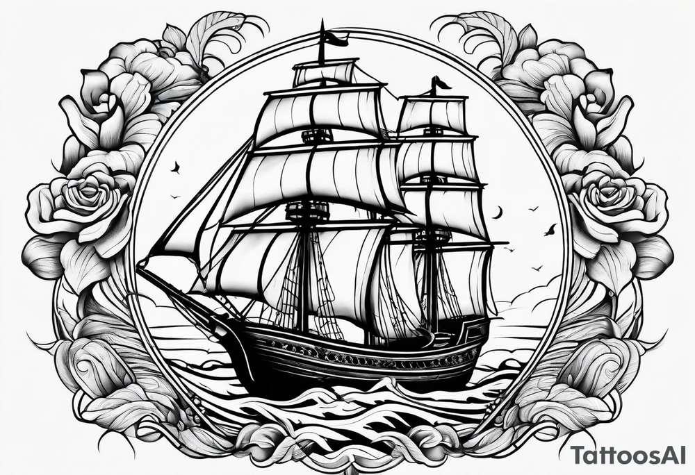calm seas tattoo idea