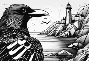 tin mine & chough tattoo idea