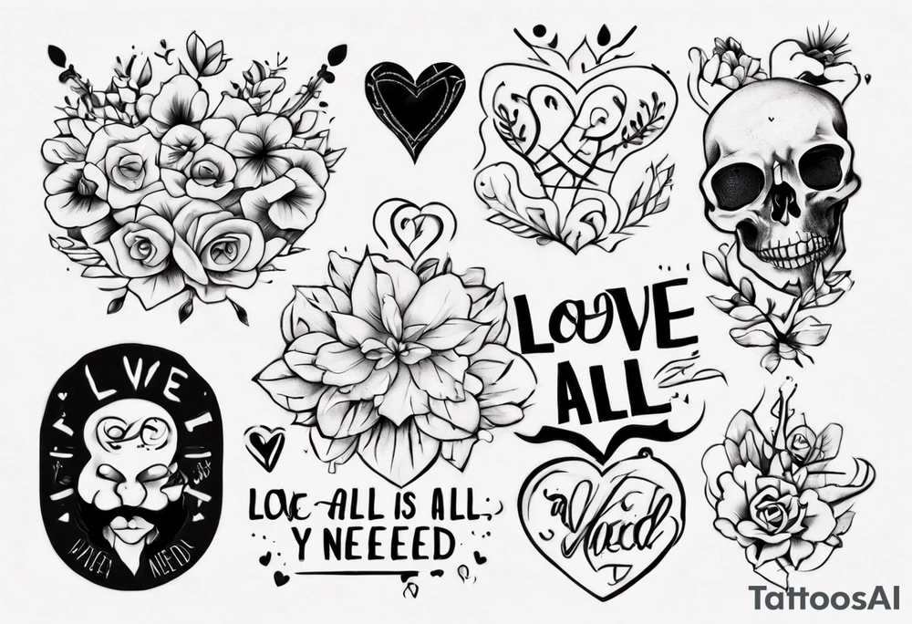 Love is all you need tattoo idea