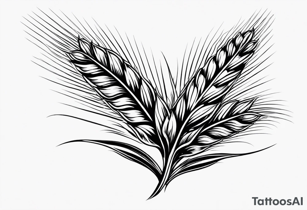 wheat spike tattoo idea