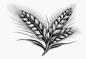 wheat spike tattoo idea