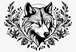 Wolf paw print tattoo idea