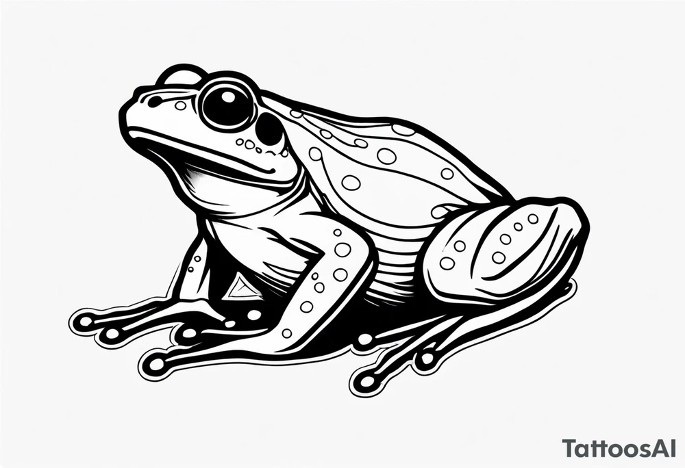 a simple frog tattoo idea