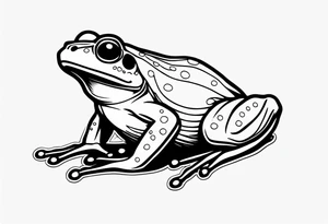 a simple frog tattoo idea