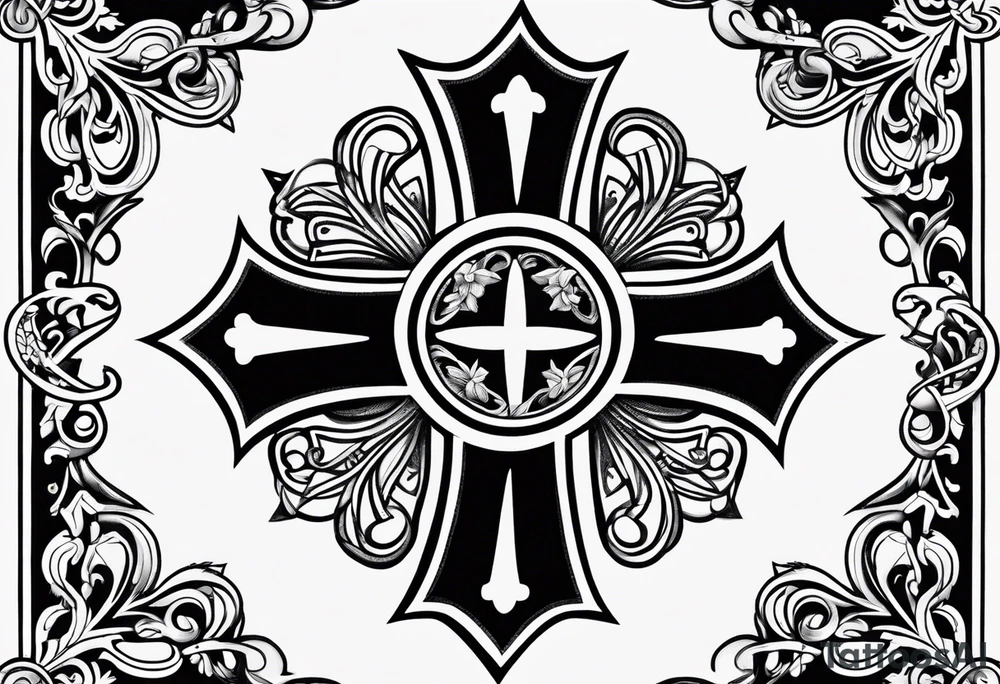 Maltese cross tattoo idea