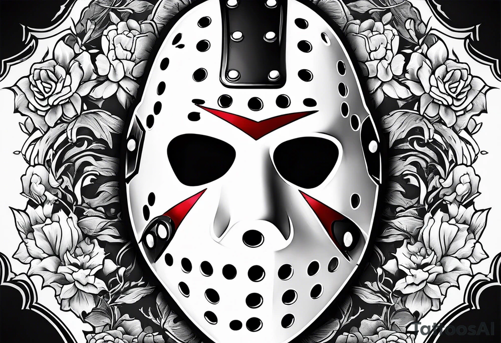 Friday the 13th Jason mask, horror tattoo idea