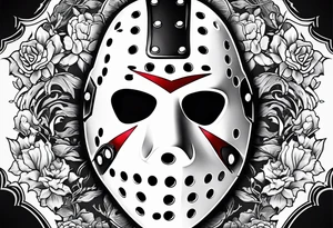 Friday the 13th Jason mask, horror tattoo idea