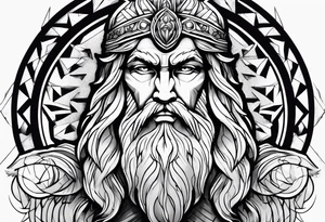 powerful majestic zeus tattoo idea