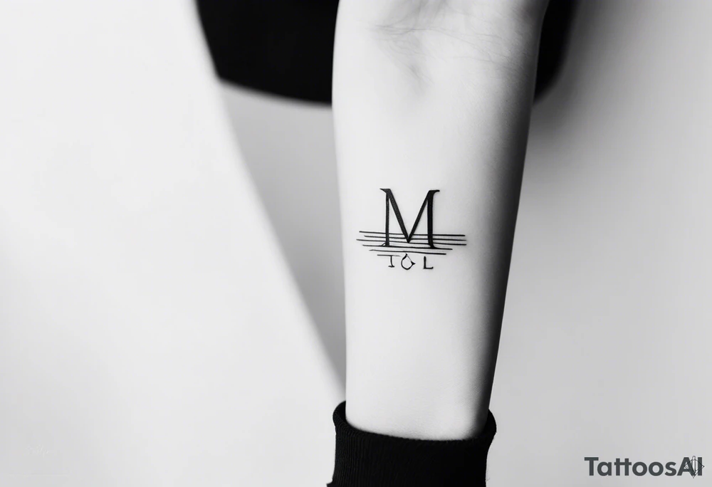 Create a small tattoo on the forearm with the initials MLJ, date of birth 22/09/22 in the style of a moluccan tattoo tattoo idea