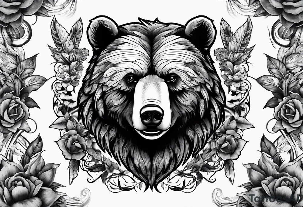 Bear and guns tattoo tattoo idea