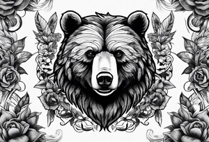 Bear and guns tattoo tattoo idea