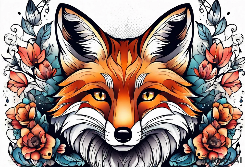 animal fox tattoo idea