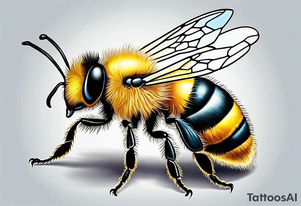 Small bee, not real tattoo idea
