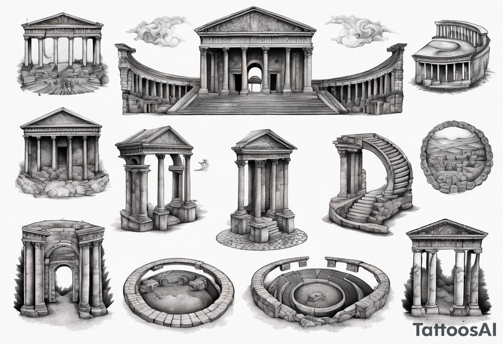 roman amphitheater tattoo idea