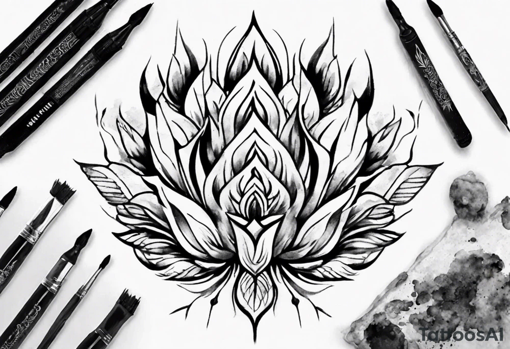 Paint drawing inner peace tattoo idea
