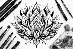 Paint drawing inner peace tattoo idea