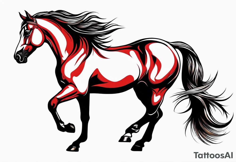 Red horse tattoo idea