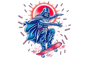 MEMORY TATTOO
blue and red Darth Vader skateboarding outdoors, bullets, heaven, star wars
"Darth Carter"
12/29/88-01/06/24 tattoo idea