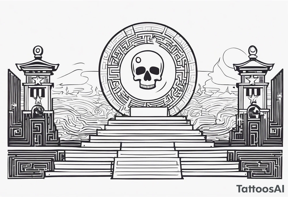 Bell, Maze, tracks, North Star, Graveyard, Mask, Eternal, Rewind, tattoo idea